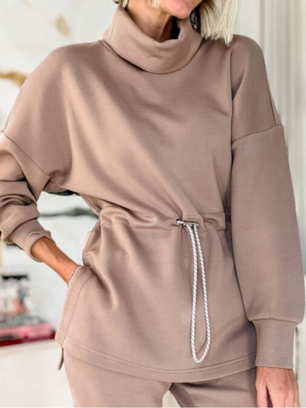 Varley Double Soft Freya Sweat Size XL Pullover Drawstring